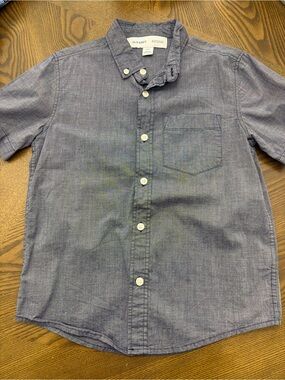 Old Navy Men's Short-Sleeve Button-Down Shirt - Denim Blue